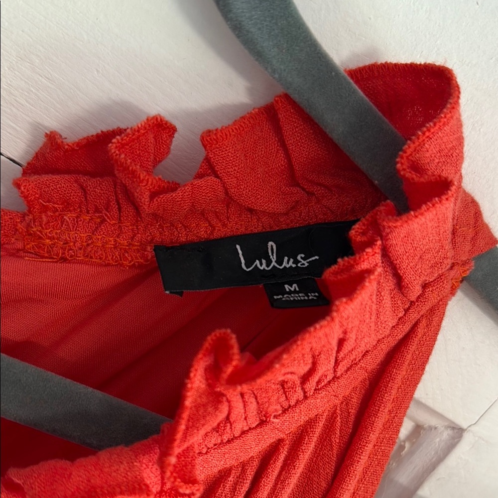 Lulu's Scarlet Ruffled Dress - Picture 2 of 4